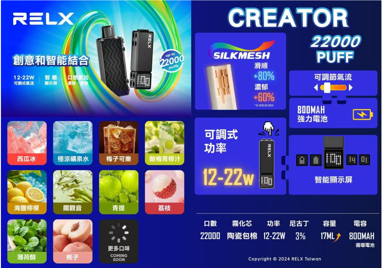 RELX Creator 22000 口積木電子煙
